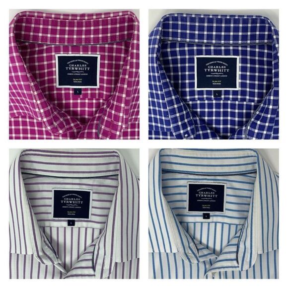Charles Tyrwhitt Other - Charles Tyrwhitt Non Iron Slim Fit  Men's Shirt Bundle of 4 Neck 16 1/2"  34/35"